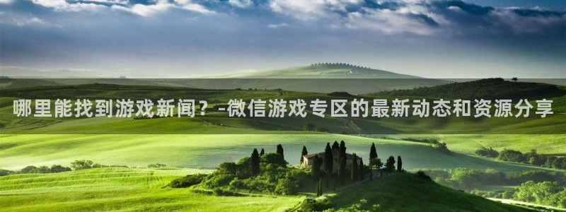 多彩娱乐游戏：哪里能找到游戏新闻？-微信游戏专区的最新动态和